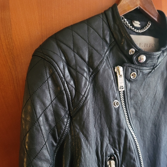 🆕 Burberry Brit Moto Lether Jacket - Picture 6 of 13